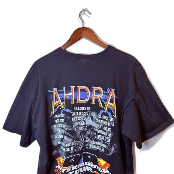 AHDRA Afterburner Tour 1998 Rare Shirt Size XL Black Racing Vintage Cycle - Picture 9 of 13